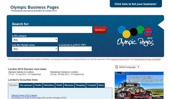 Olympics business pages