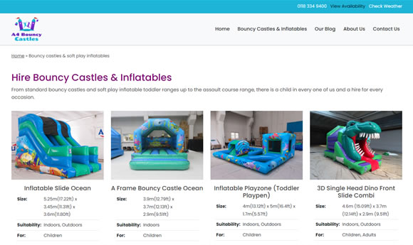 A4 Bouncy Castles - Hire bouncy castles in Berkshire & Surrey